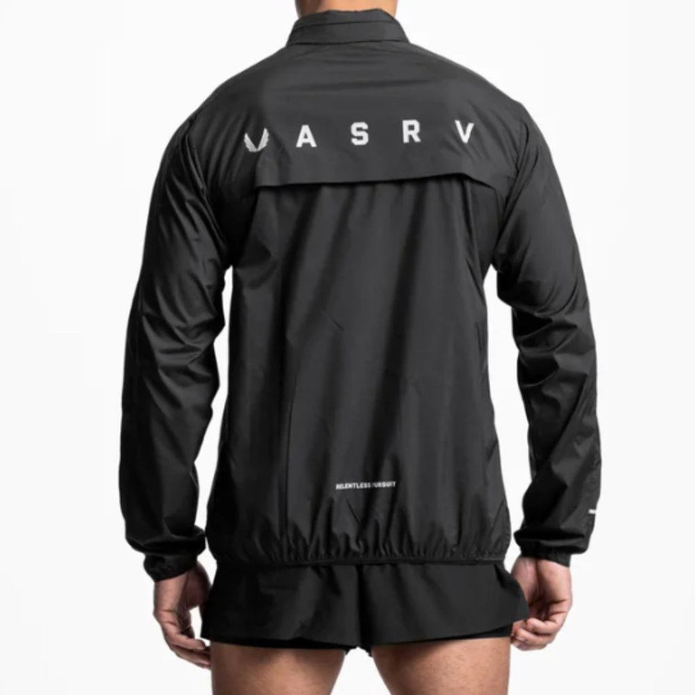 ASRV DSG-0593. Weather-Ready Lightweight Windbreaker - Black